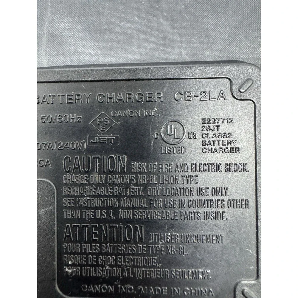 Genuine Canon Battery Charger CB-2LA for NB-8L Battery OEM